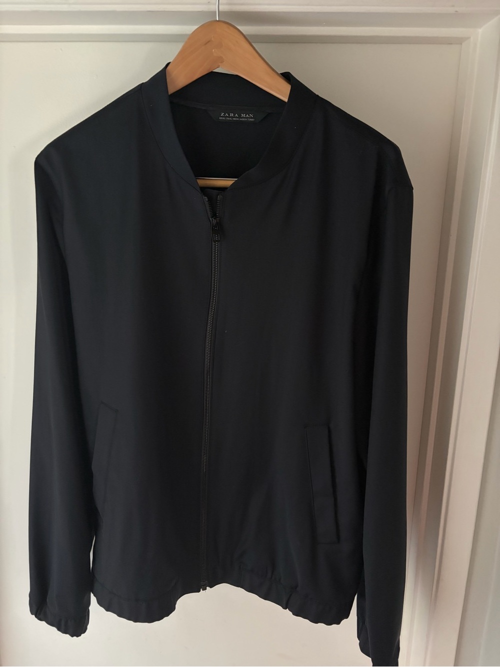 Zara Navy Blue Lightweight Bomber Jacket